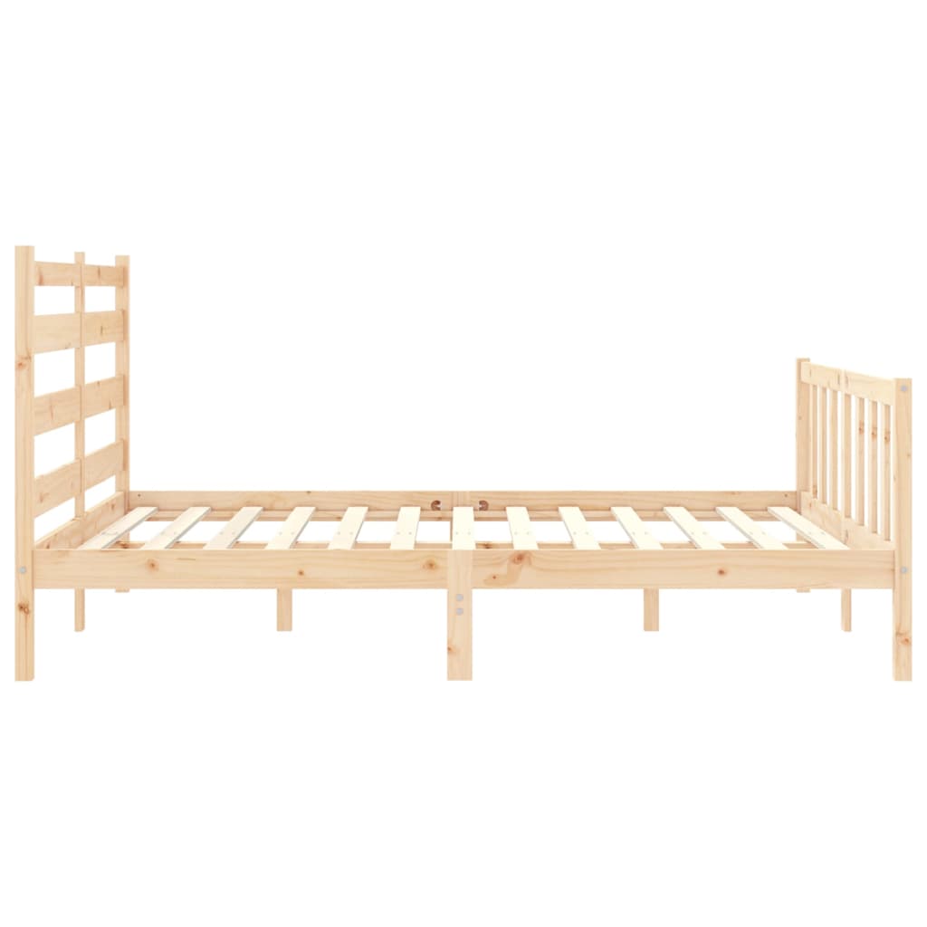 Bed Frame without Mattress 160x200 cm Solid Wood Pine