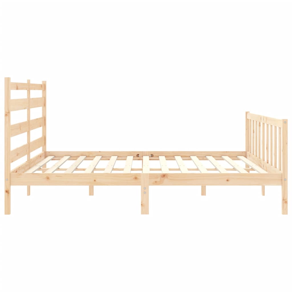 Bed Frame without Mattress 200x200 cm Solid Wood Pine