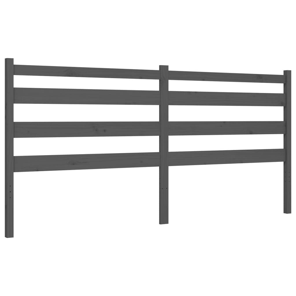 Bed Frame without Mattress Grey 200x200 cm Solid Wood Pine