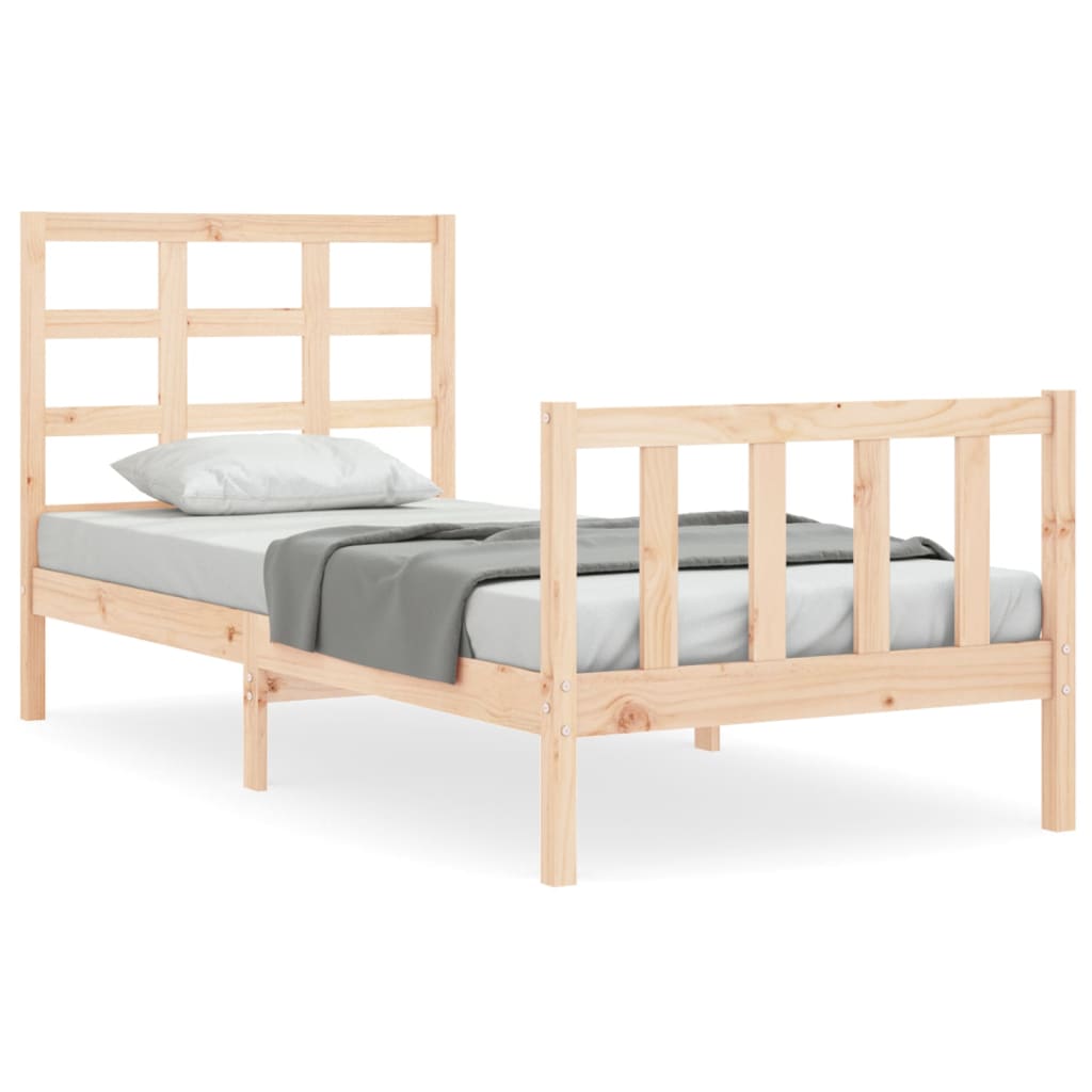 Bed Frame without Mattress Small Single Solid Wood Pine