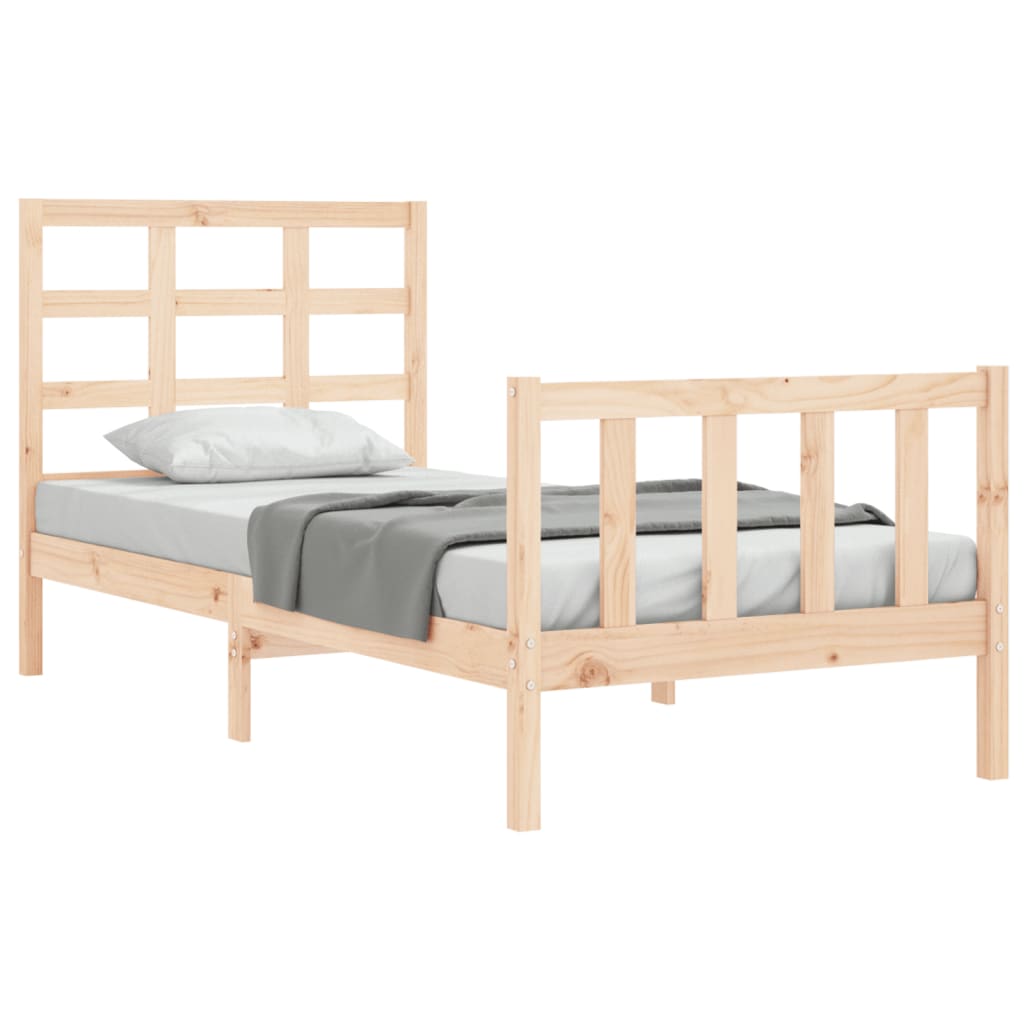 Bed Frame without Mattress Small Single Solid Wood Pine