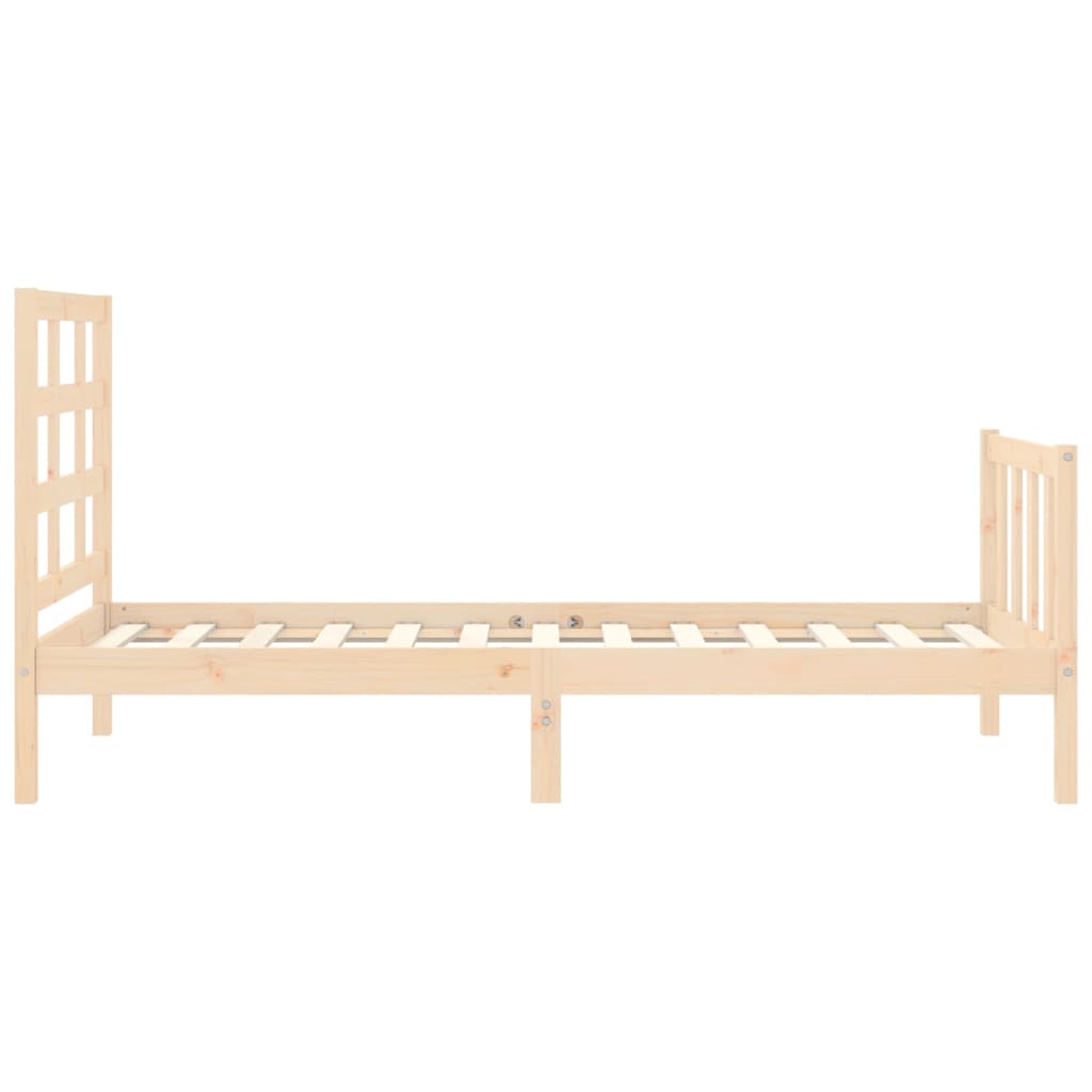 Bed Frame without Mattress 90x190 cm Single Solid Wood Pine