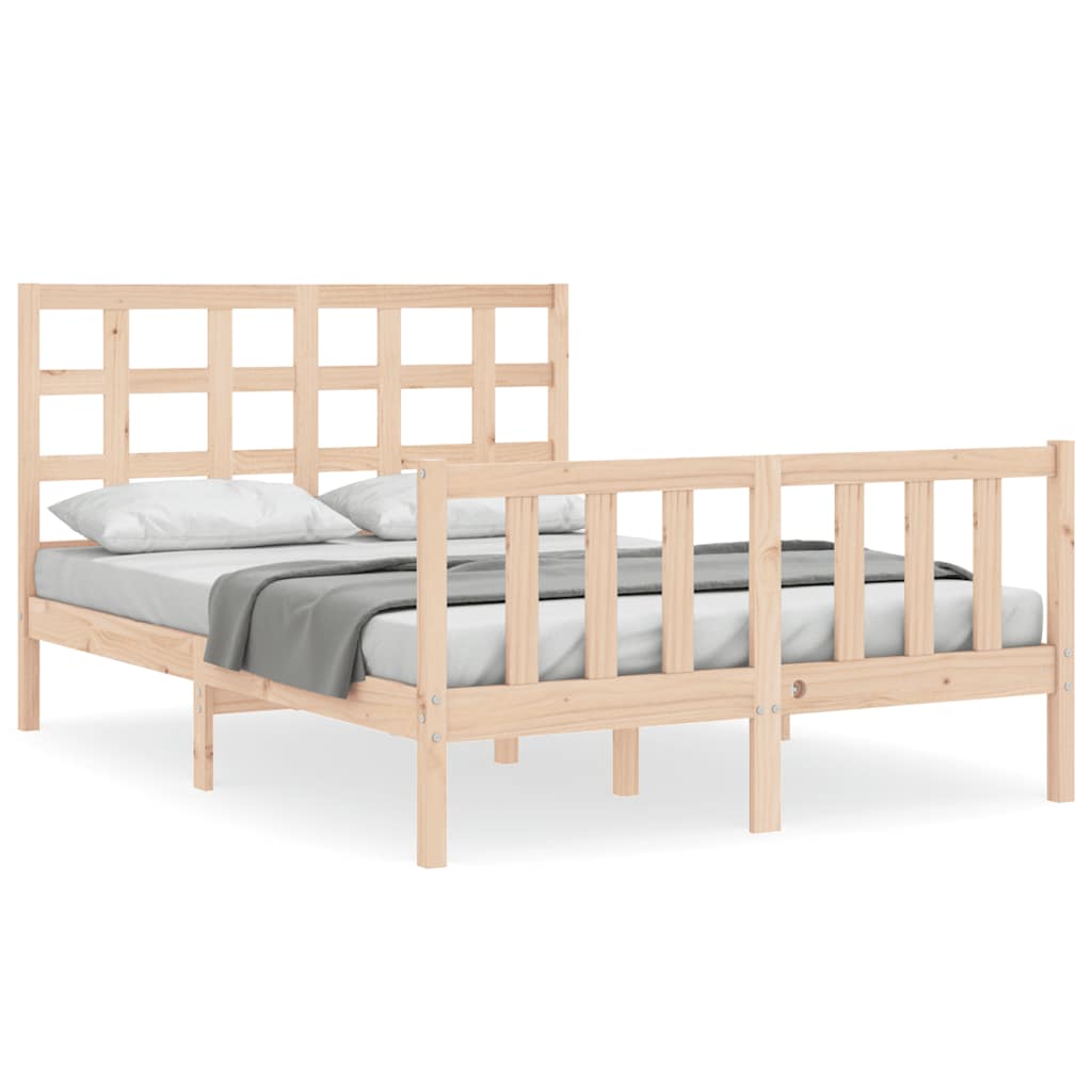 Bed Frame without Mattress Small Double Solid Wood Pine