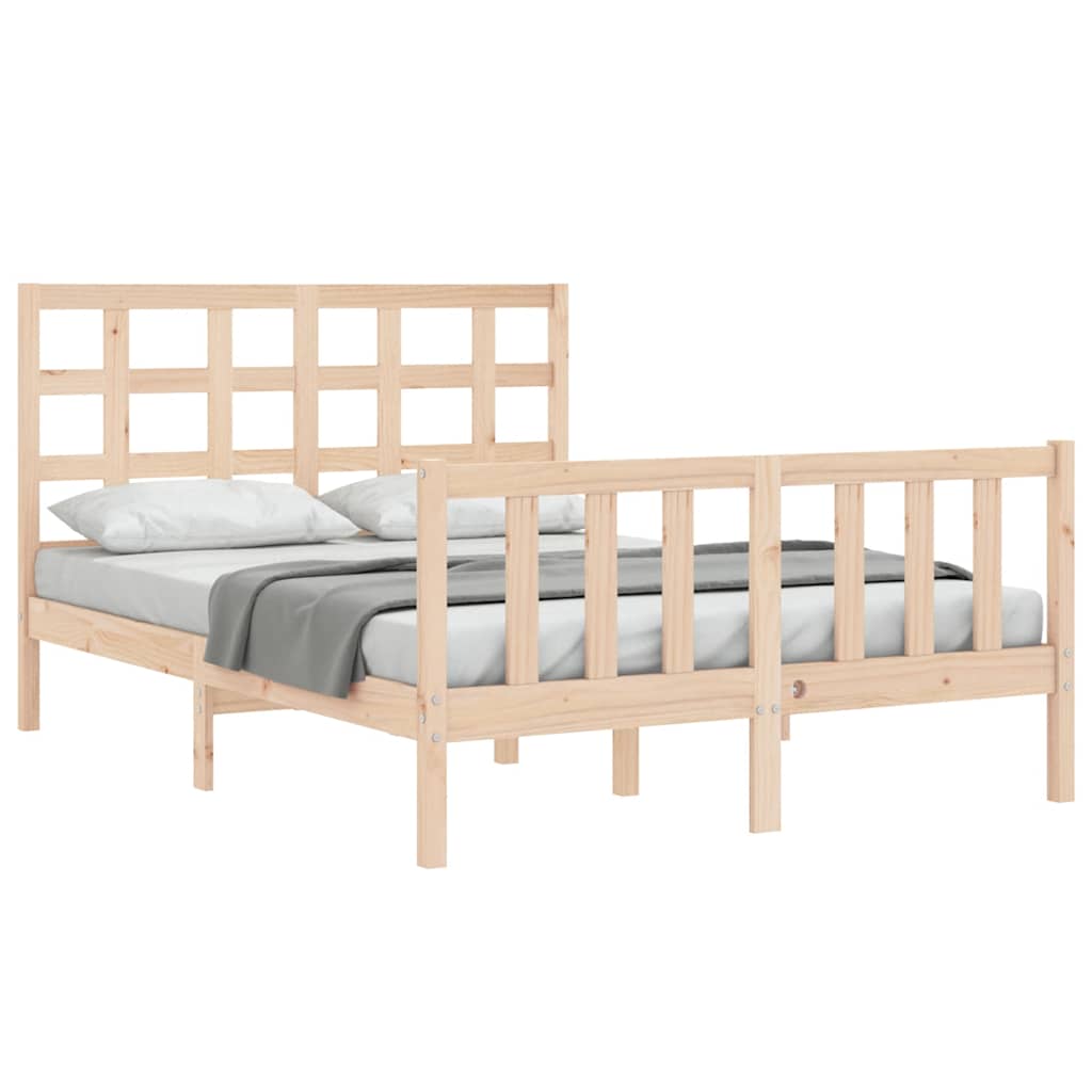 Bed Frame without Mattress Small Double Solid Wood Pine