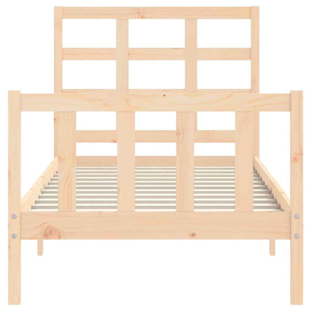 Bed Frame without Mattress 90x200 cm Solid Wood Pine