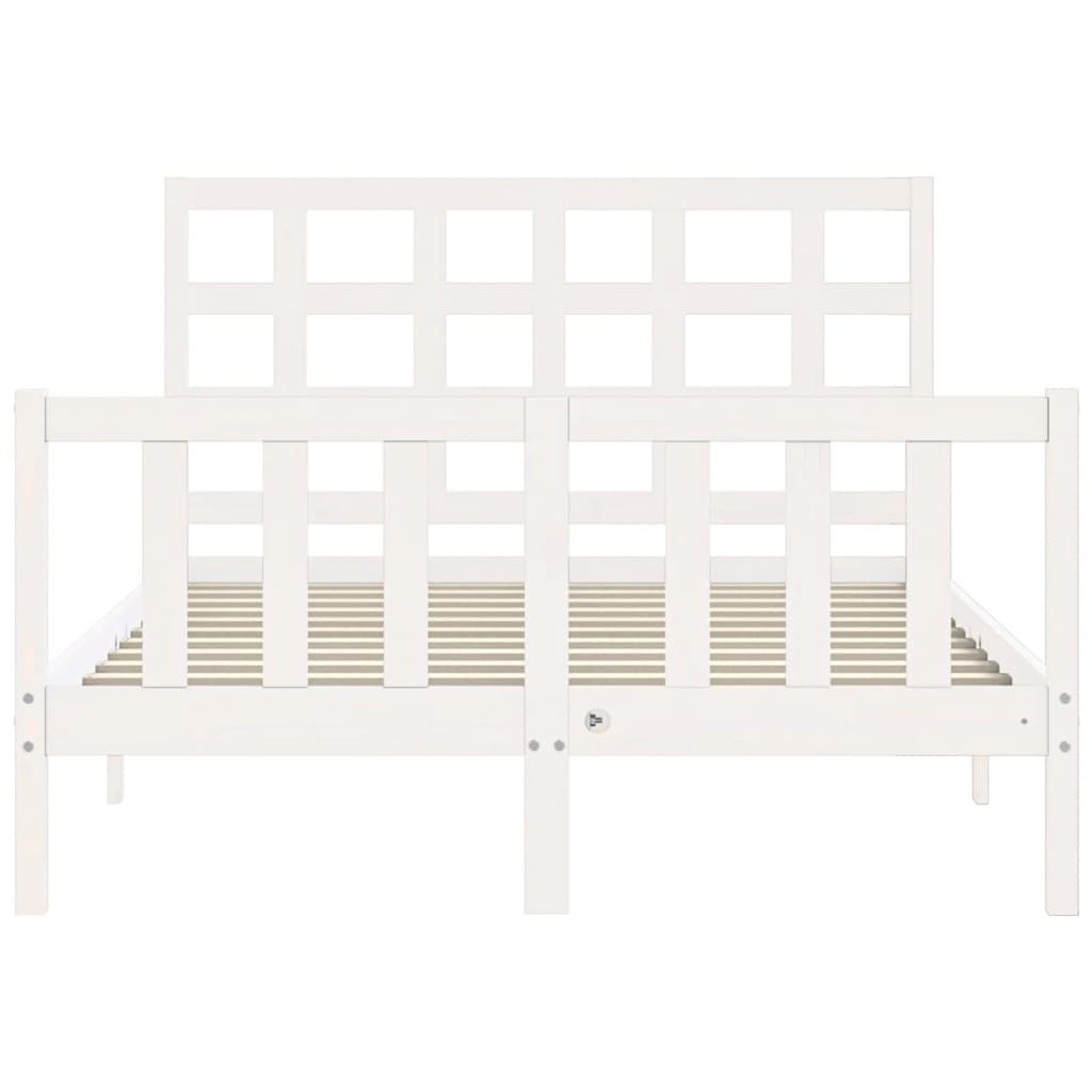 Bed Frame without Mattress White 120x200 cm Solid Wood Pine