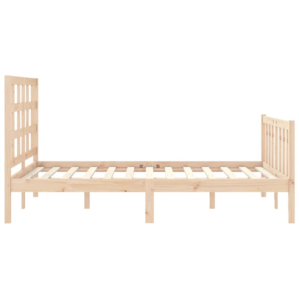 Bed Frame without Mattress 140x200 cm Solid Wood Pine