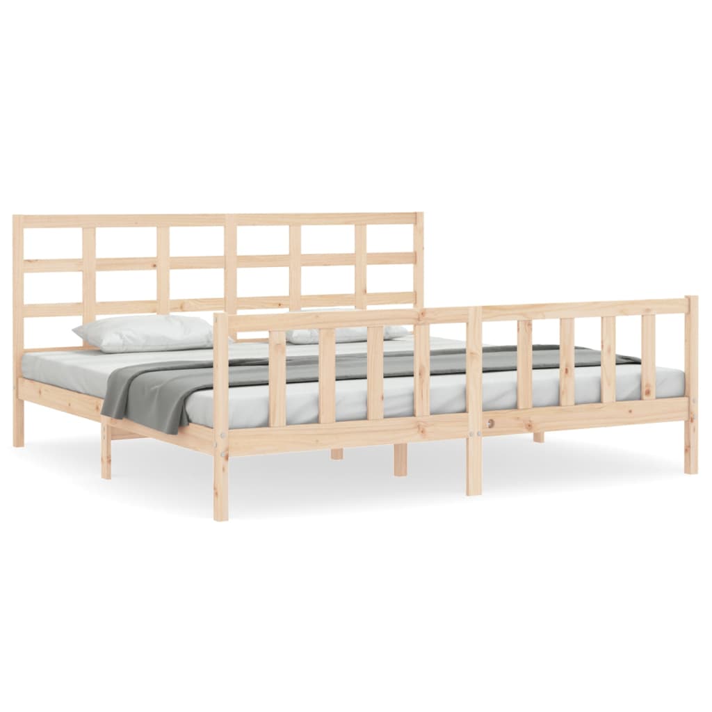 Bed Frame without Mattress 160x200 cm Solid Wood Pine