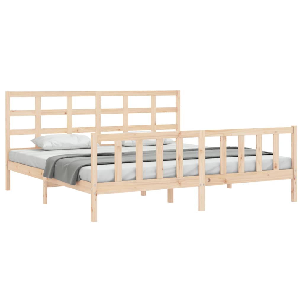 Bed Frame without Mattress 160x200 cm Solid Wood Pine