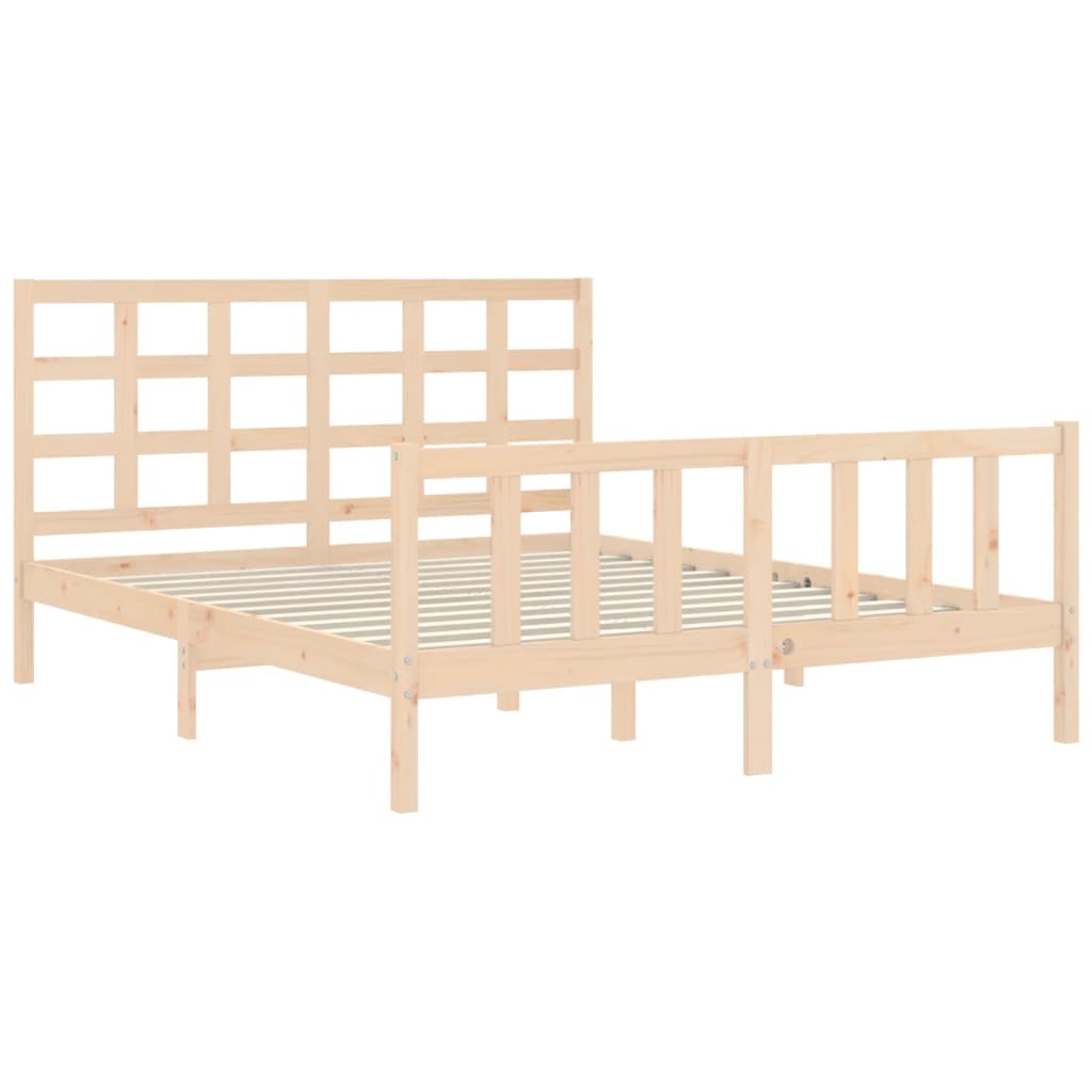 Bed Frame without Mattress 160x200 cm Solid Wood Pine
