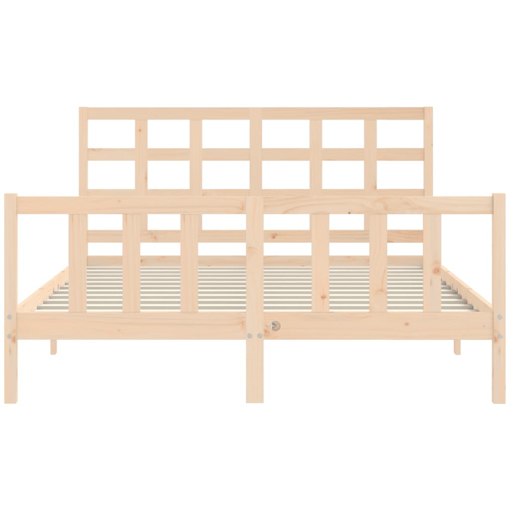 Bed Frame without Mattress 160x200 cm Solid Wood Pine