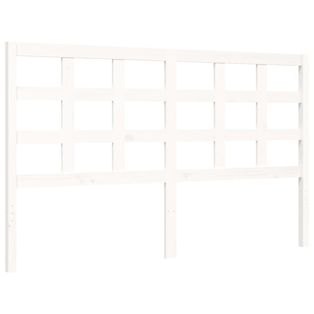 Bed Frame without Mattress White 160x200 cm Solid Wood Pine