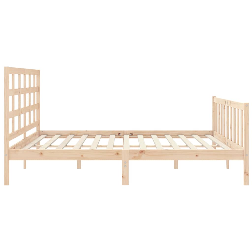 Bed Frame without Mattress 200x200 cm Solid Wood Pine