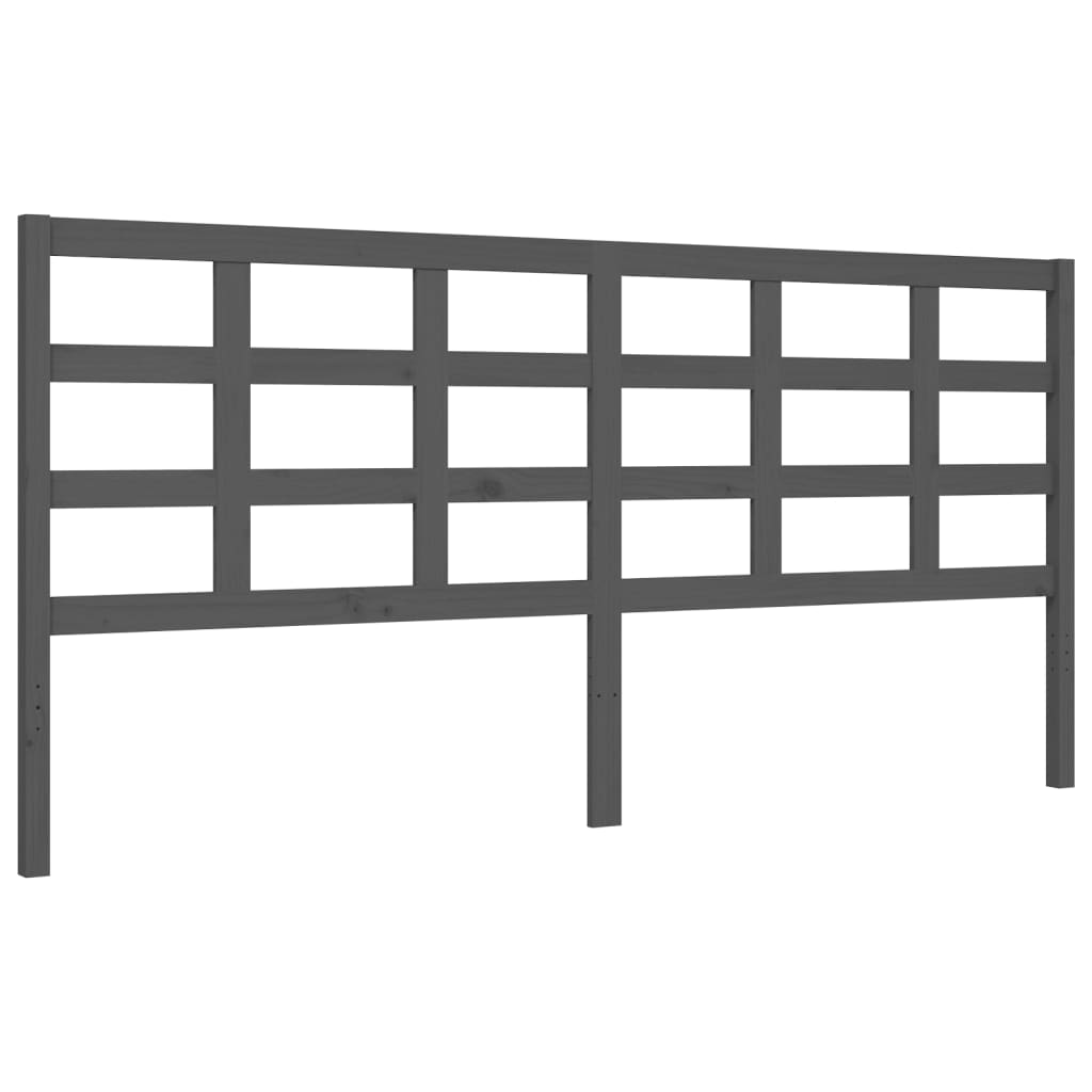 Bed Frame without Mattress Grey 200x200 cm Solid Wood Pine