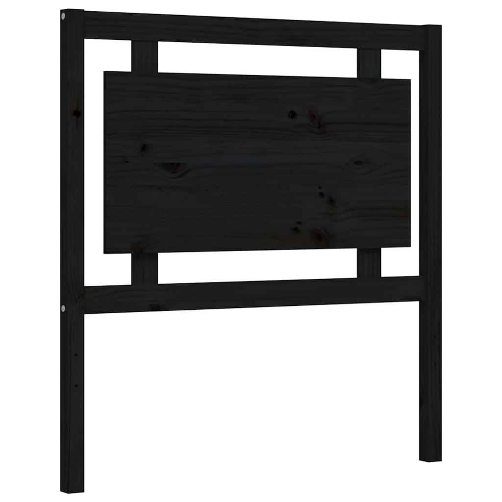Bed Frame without Mattress Black Small Single Solid Wood Pine