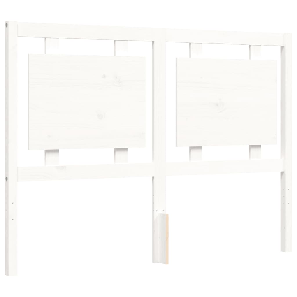 Bed Frame without Mattress White 140x190 cm Solid Wood Pine