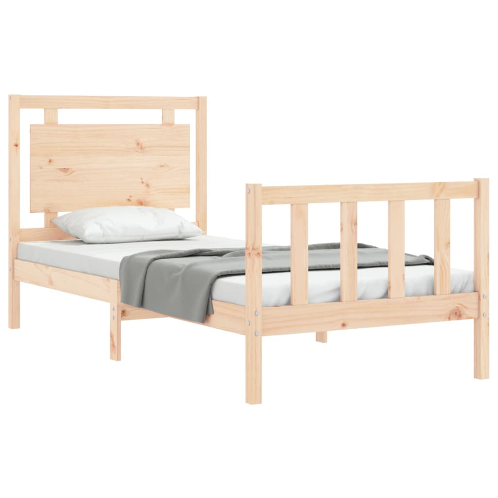 Bed Frame without Mattress 100x200 cm Solid Wood Pine