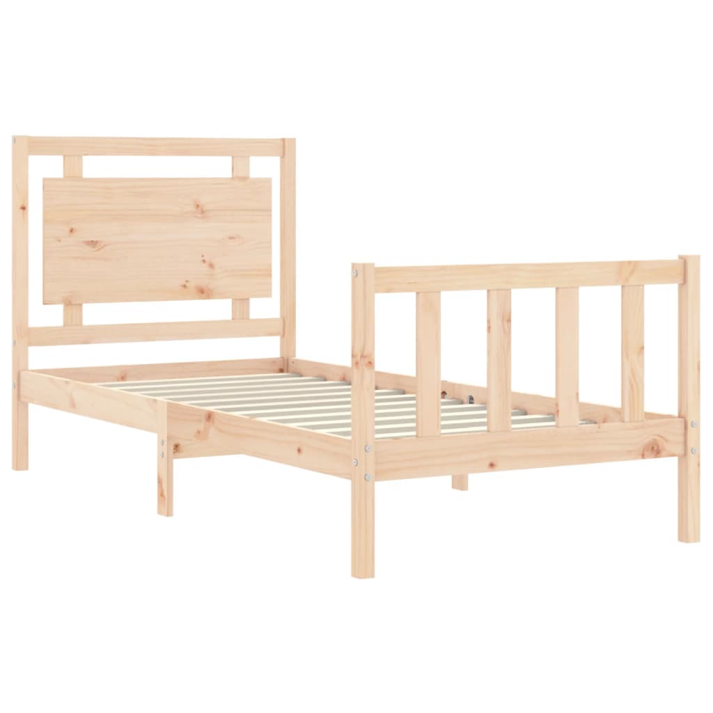 Bed Frame without Mattress 100x200 cm Solid Wood Pine