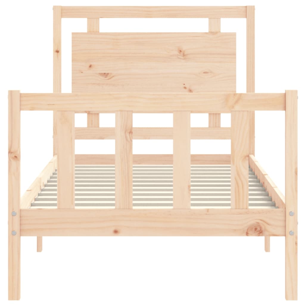 Bed Frame without Mattress 100x200 cm Solid Wood Pine
