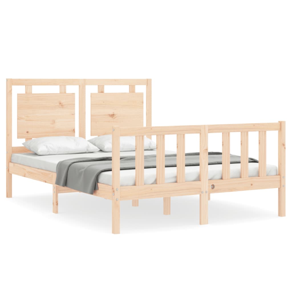 Bed Frame without Mattress 120x200 cm Solid Wood Pine