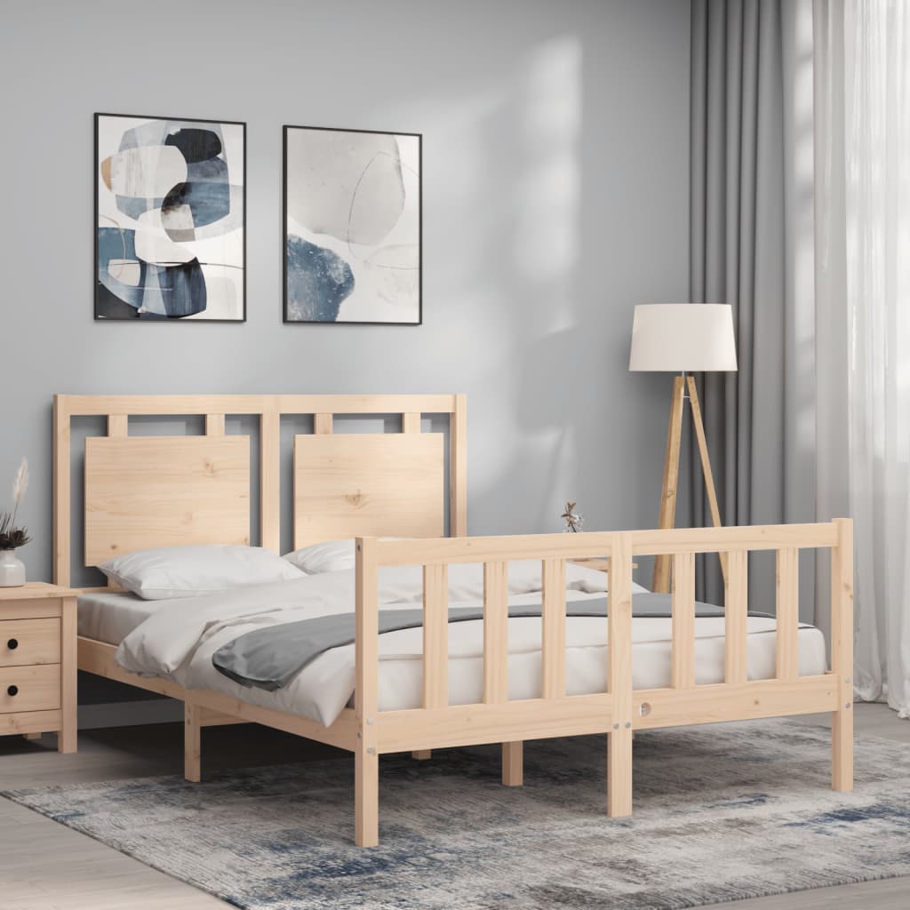 Bed Frame without Mattress 120x200 cm Solid Wood Pine