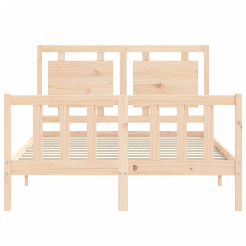 Bed Frame without Mattress 120x200 cm Solid Wood Pine