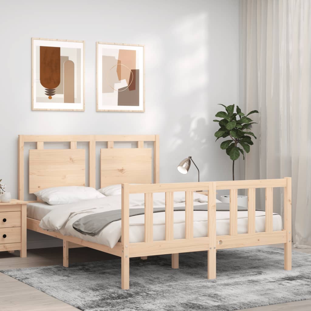Bed Frame without Mattress 120x200 cm Solid Wood Pine