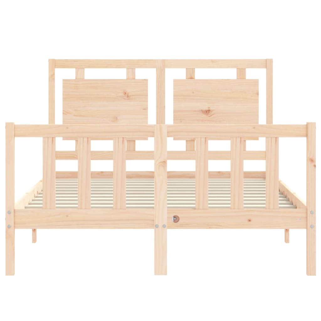 Bed Frame without Mattress 140x200 cm Solid Wood Pine