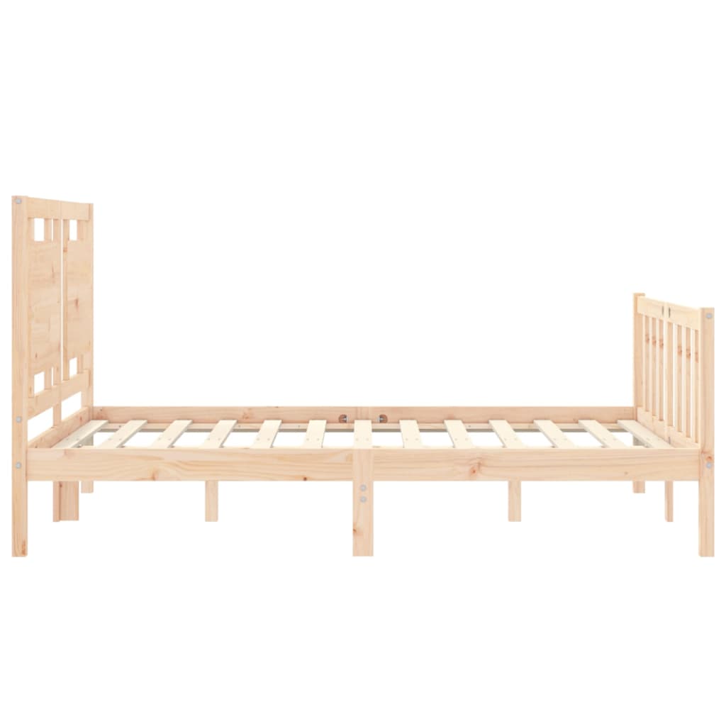 Bed Frame without Mattress 140x200 cm Solid Wood Pine