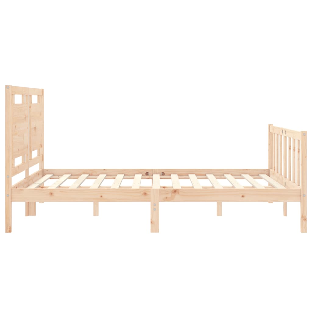 Bed Frame without Mattress 160x200 cm Solid Wood Pine
