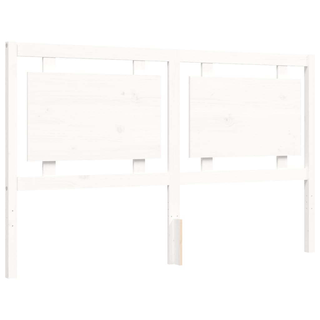 Bed Frame without Mattress White 160x200 cm Solid Wood Pine