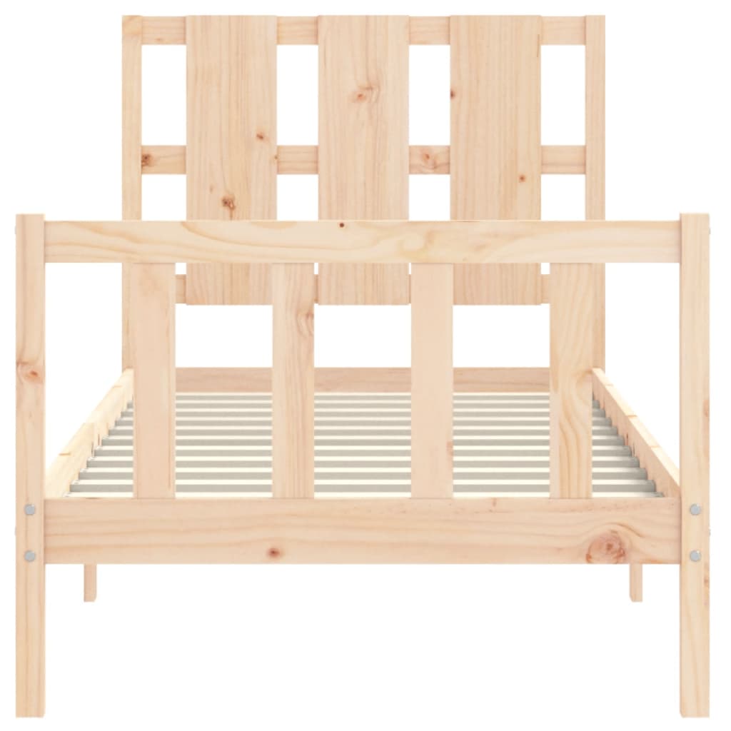 Bed Frame without Mattress 90x190 cm Single Solid Wood Pine