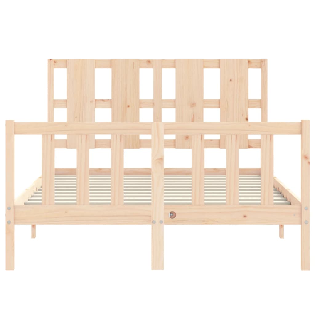 Bed Frame without Mattress 140x190 cm Solid Wood Pine