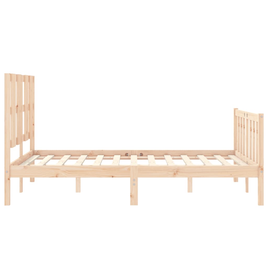 Bed Frame without Mattress 140x190 cm Solid Wood Pine