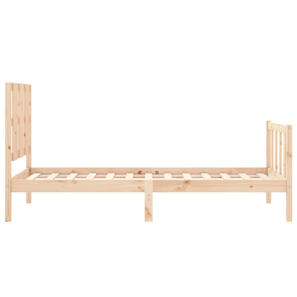 Bed Frame without Mattress 90x200 cm Solid Wood Pine