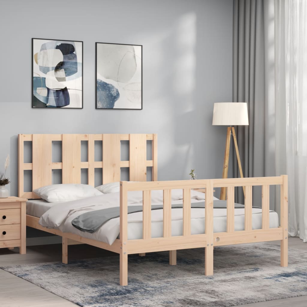 Bed Frame without Mattress 120x200 cm Solid Wood Pine