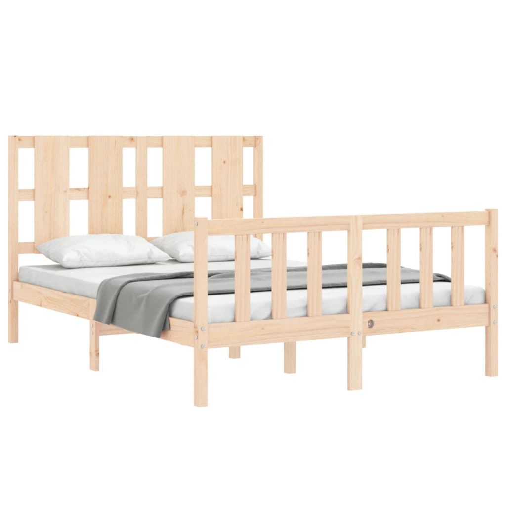 Bed Frame without Mattress 120x200 cm Solid Wood Pine