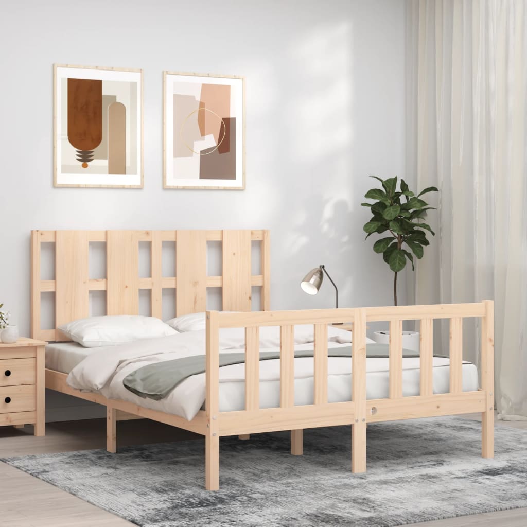Bed Frame without Mattress 120x200 cm Solid Wood Pine