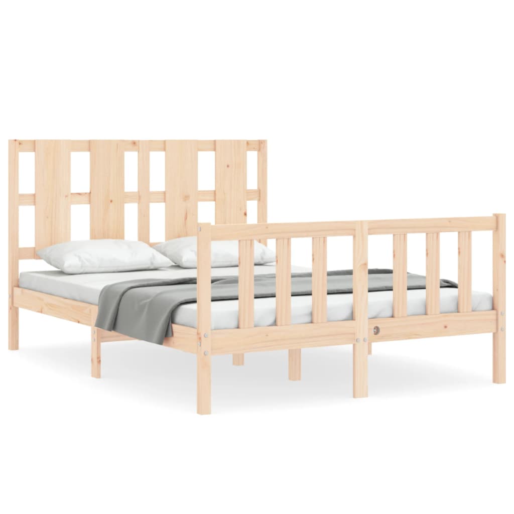Bed Frame without Mattress 140x200 cm Solid Wood Pine