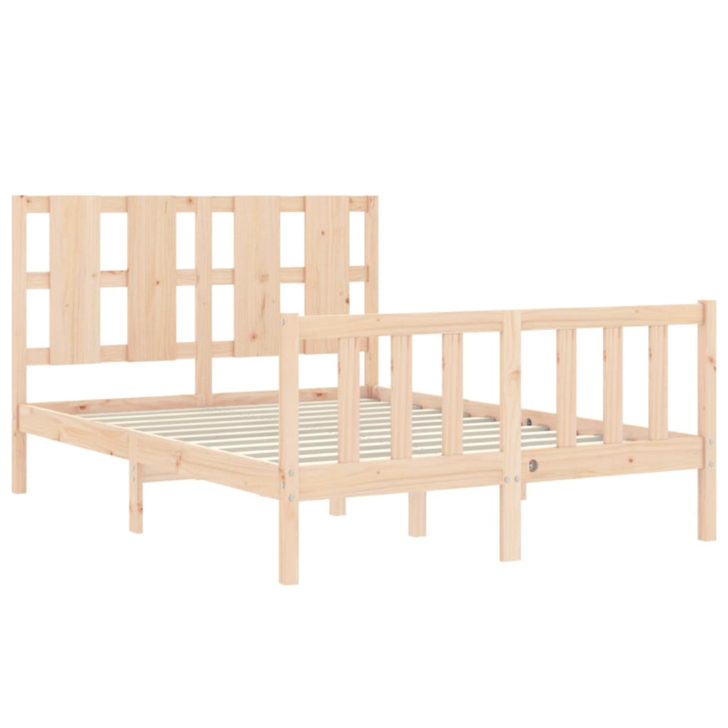 Bed Frame without Mattress 140x200 cm Solid Wood Pine