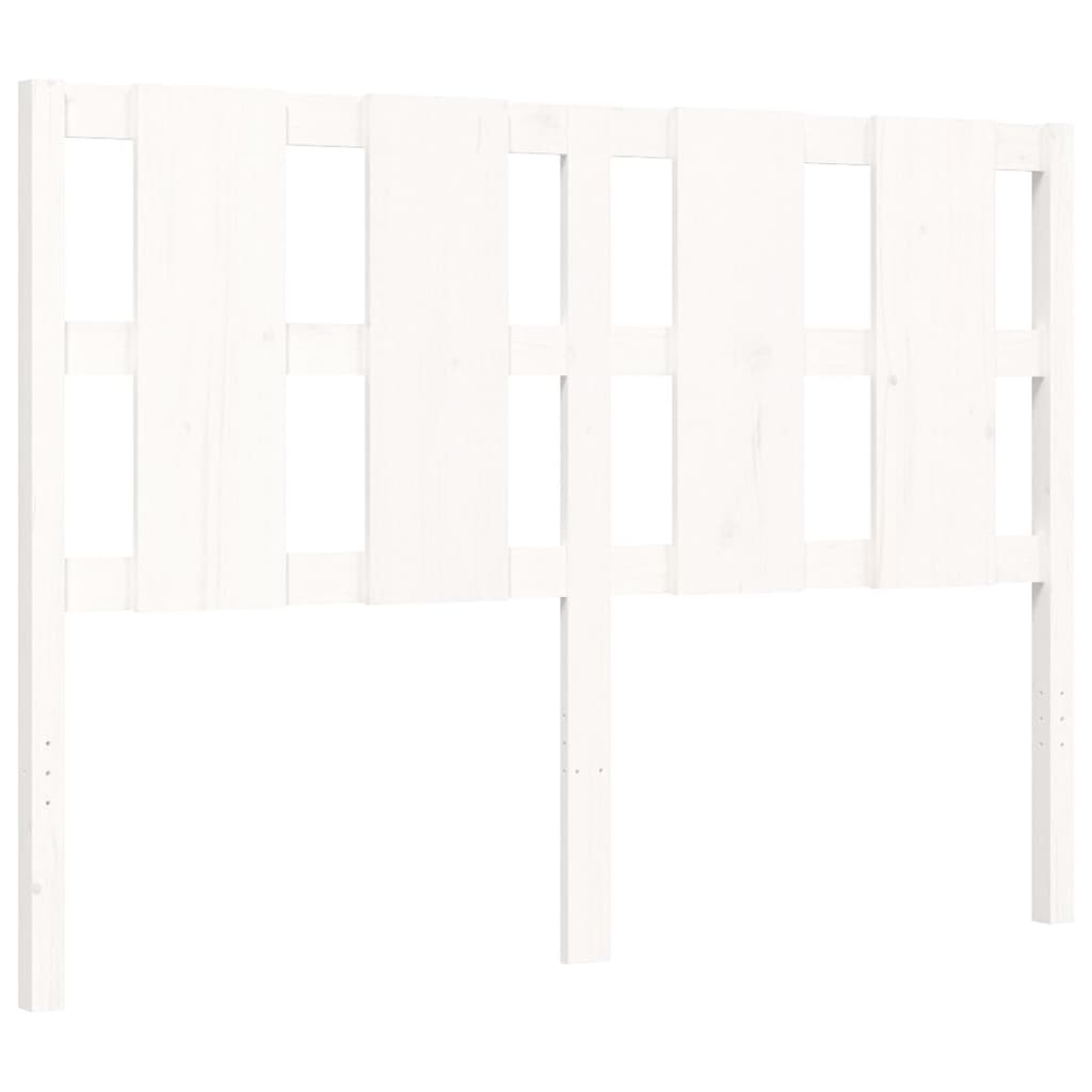 Bed Frame without Mattress White 140x200 cm Solid Wood Pine
