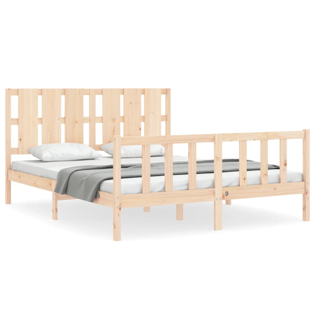 Bed Frame without Mattress 160x200 cm Solid Wood Pine