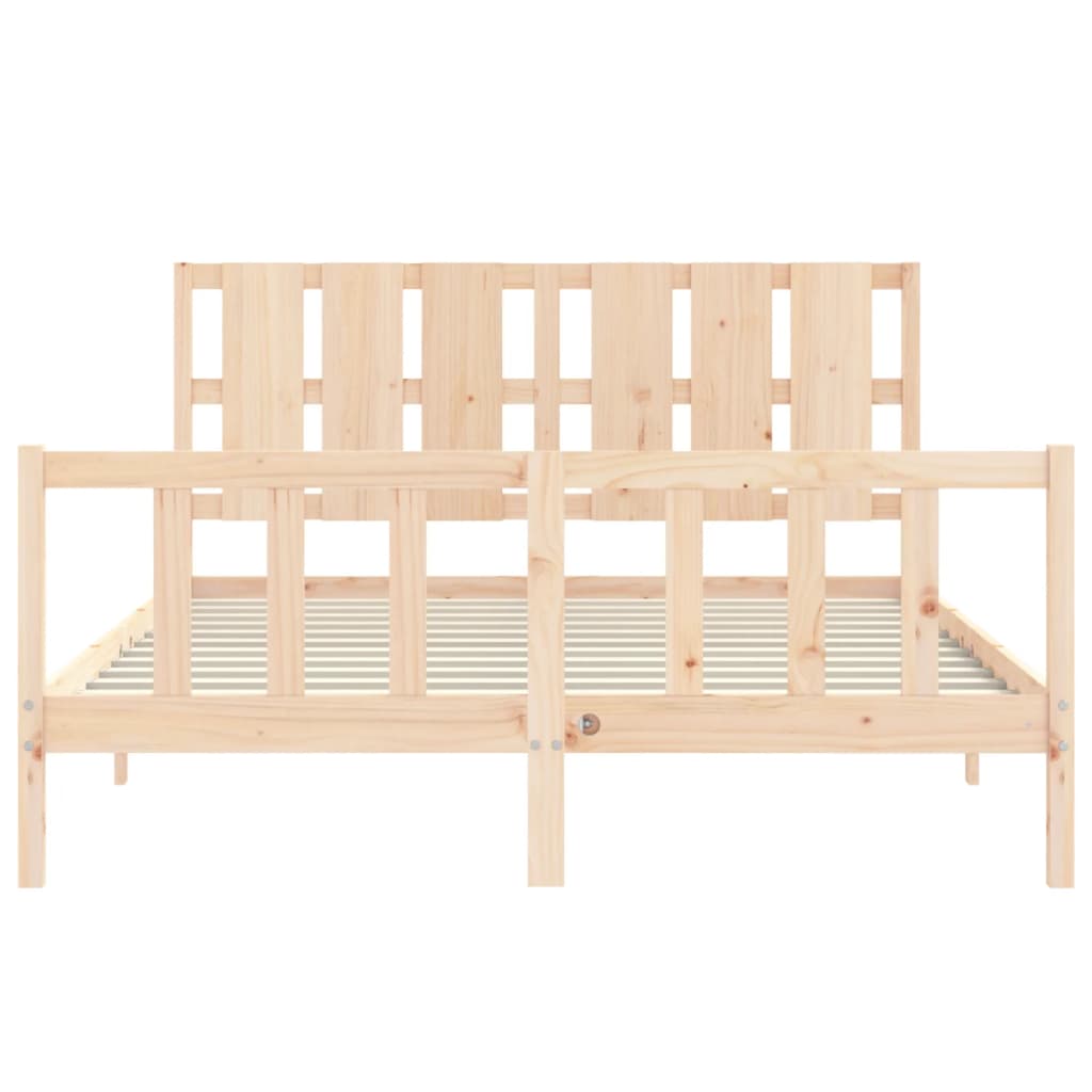 Bed Frame without Mattress 160x200 cm Solid Wood Pine