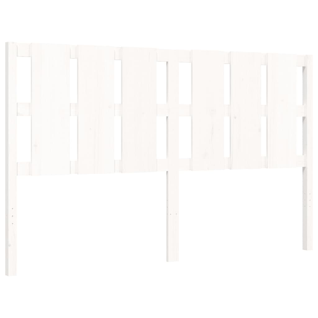 Bed Frame without Mattress White 160x200 cm Solid Wood Pine