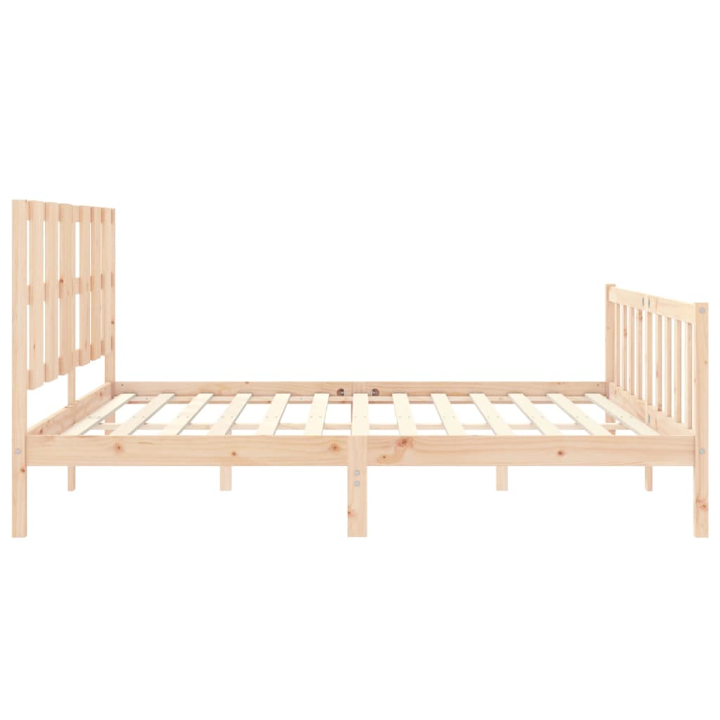 Bed Frame without Mattress 200x200 cm Solid Wood Pine