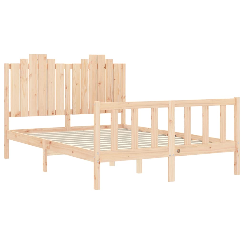 Bed Frame without Mattress 140x200 cm Solid Wood Pine