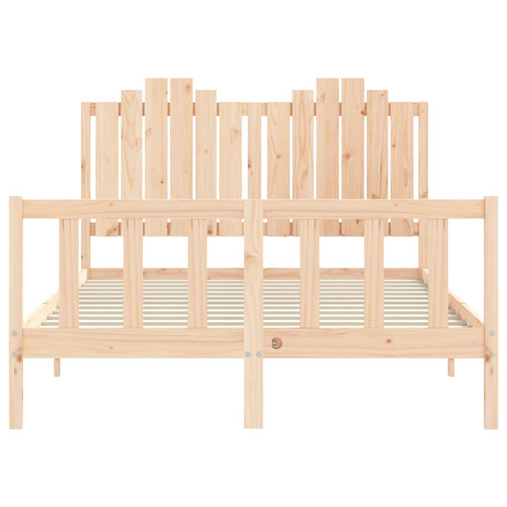 Bed Frame without Mattress 140x200 cm Solid Wood Pine