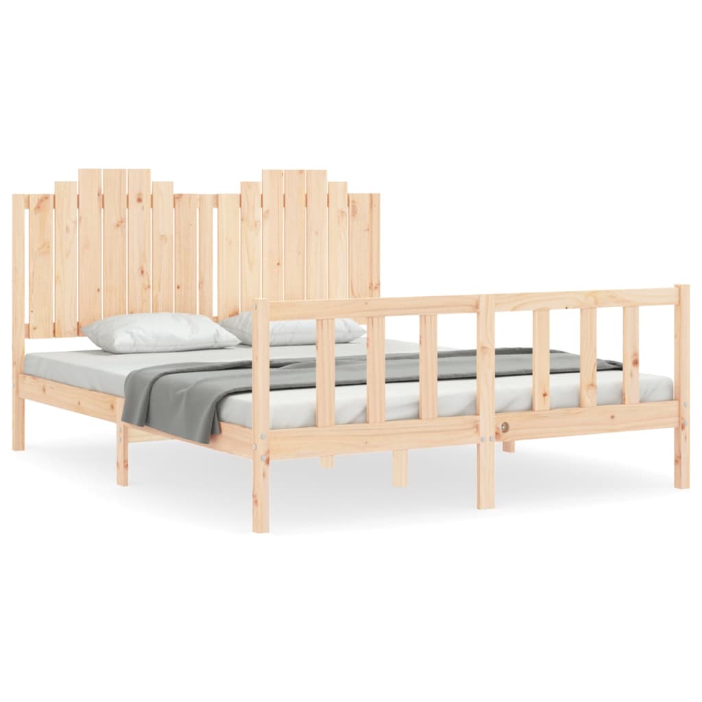 Bed Frame without Mattress 160x200 cm Solid Wood Pine