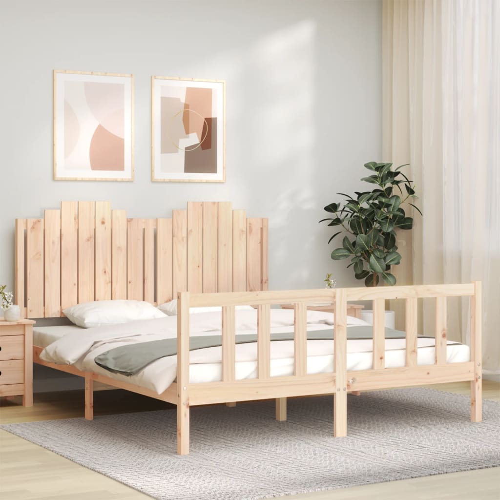 Bed Frame without Mattress 160x200 cm Solid Wood Pine