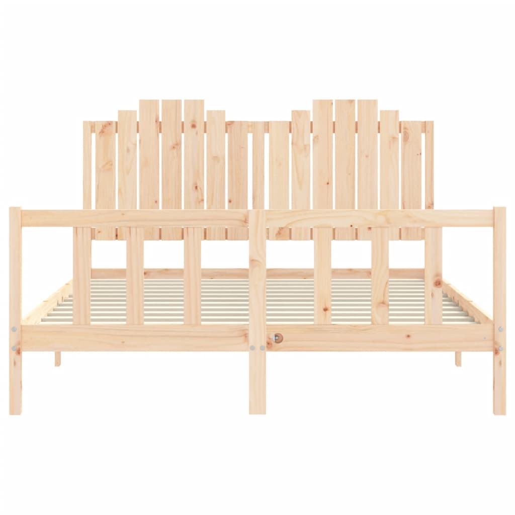 Bed Frame without Mattress 160x200 cm Solid Wood Pine